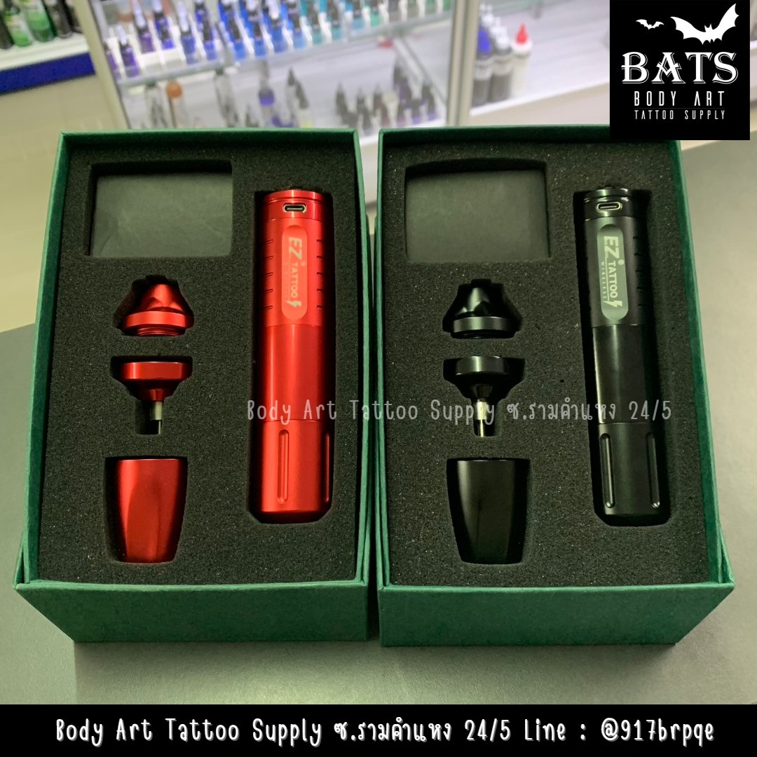 เครื่องสัก EZ ไร้สาย Evotech [ดำ] - inkmasterbkk